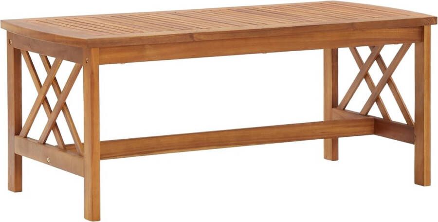 The Living Store Houten Salontafel Massief Acaciahout 102 x 50 x 43 cm - Foto 2