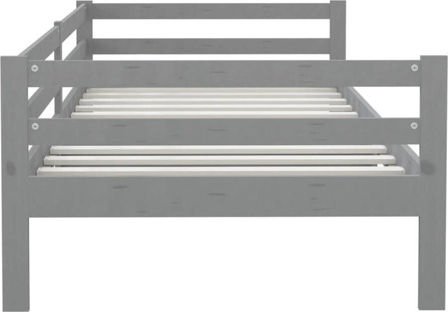 The Living Store Slaapbank massief grenenhout grijs 90x200 cm Bedbank Bedbanken Bed Bank Bed Banken Slaapbank Slaapbanken Slaap Bank Slaap Banken Houten Bedbank Houten Bedbanken Houten Slaapbank