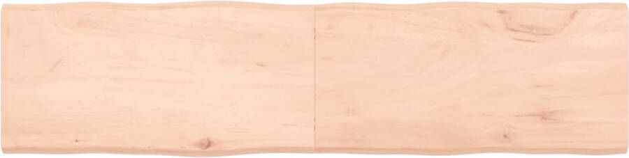 The Living Store Houten Tafelblad DIY Plank Tafelbladen 160 x 40 x 4 cm Handgemaakt Onbehandeld Eikenhout - Foto 2