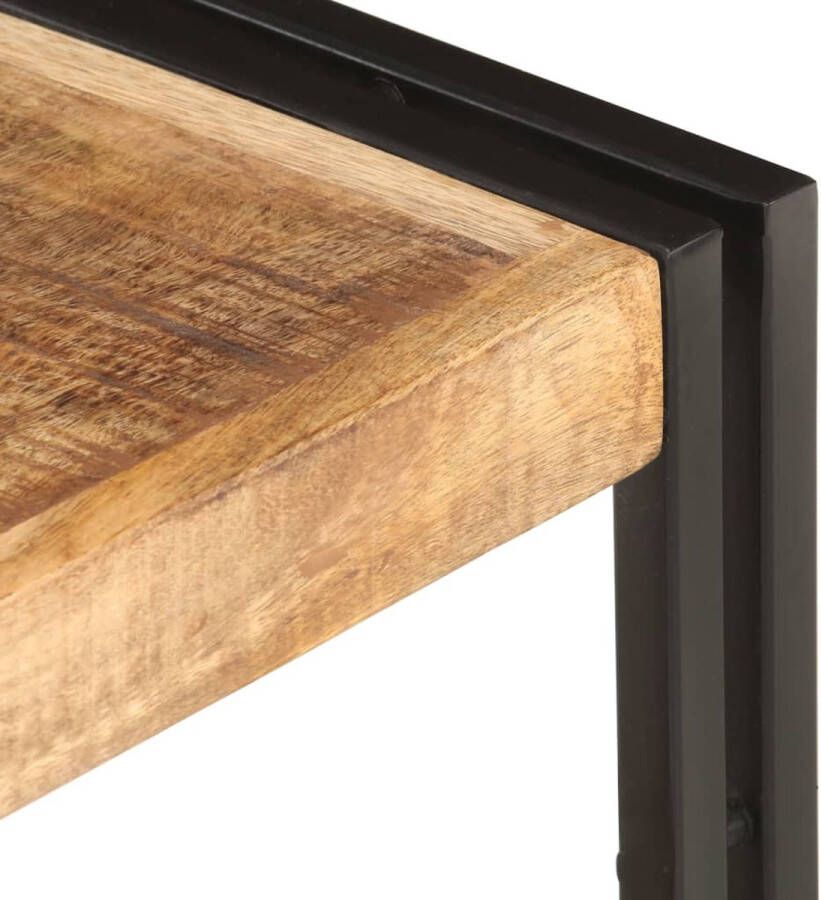 The Living Store Houten TV-kast 120 x 30 x 40 cm Ruw mangohout met natuurlijke afwerking Tv-kast Houten Tv-kast Mangohout Tv-kast Industrieel Tv-meubel Tv Meubilair - Foto 2