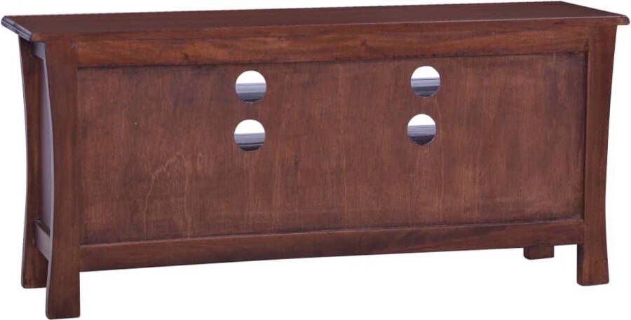 The Living Store Houten tv-meubel Mahoniehout 100 x 30 x 45 cm Met lade en schappen - Foto 2