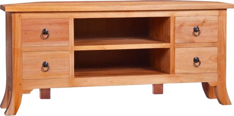 The Living Store Houten TV-meubel Mahoniehout 100 x 40 x 45 cm Strak design - Foto 2