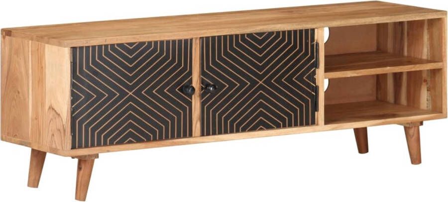 The Living Store Houten TV-meubel Niet vermeld TV-standaard 115 x 30 x 39 cm Ken- Massief acaciahout - Foto 2