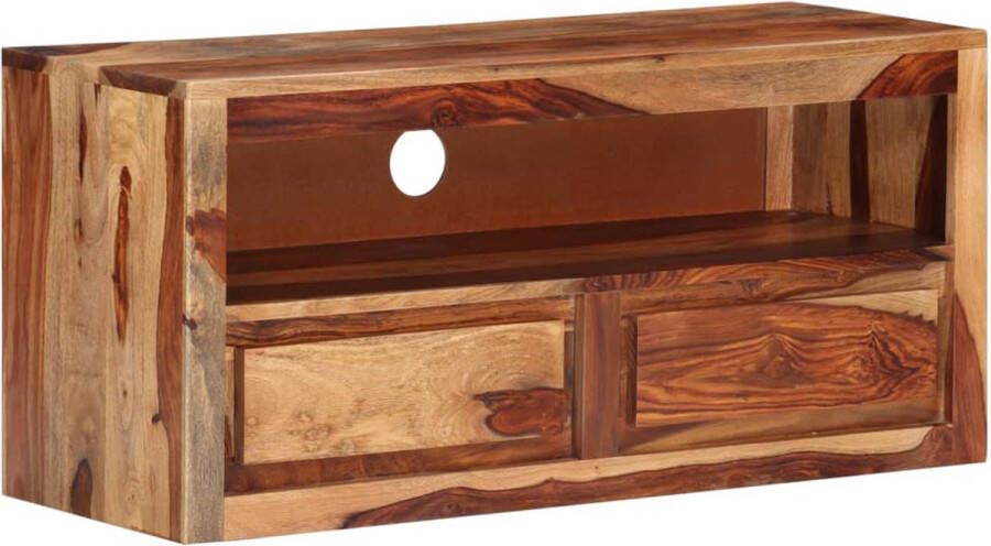 The Living Store Houten TV-meubel Vintage stijl Massief sheeshamhout 88 x 30 x 40 cm Geen montage - Foto 2