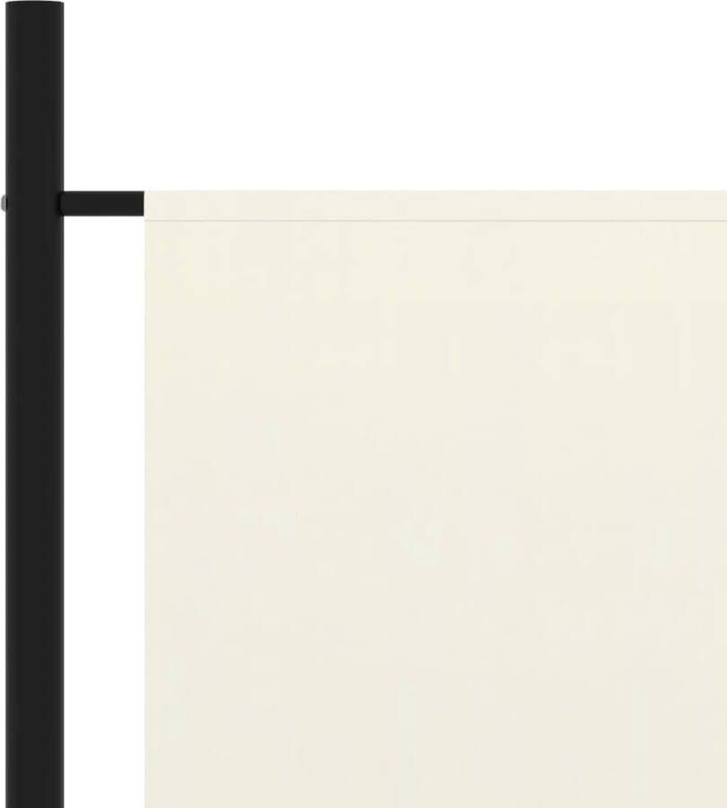 The Living Store Kamerscherm 3 Panelen 260 x 180 cm Crèmewit Gepoedercoat ijzer Stof van 100% polyester Kamerscherm Scheidingswand Ruimteverdeler Privacy Screen Wanddecoratie
