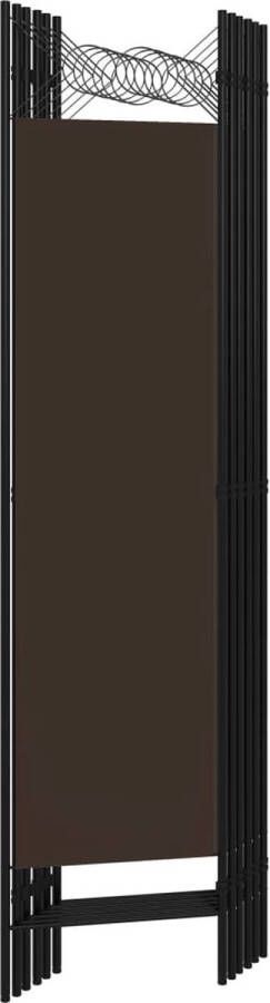 The Living Store Kamerscherm Ruimteverdeler met 6 panelen 240 x 180 cm Bruin Kamerscherm Scheidingswand Privacy Screen Ruimteverdeler Paravent