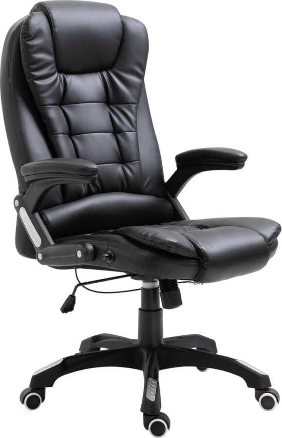 The Living Store bureaustoel hoogwaardig ergonomisch ontwerp zwart 68x71x(110-119) cm met nylon zwenkwielen gasveersysteem en verstelbare hoogte - Foto 2