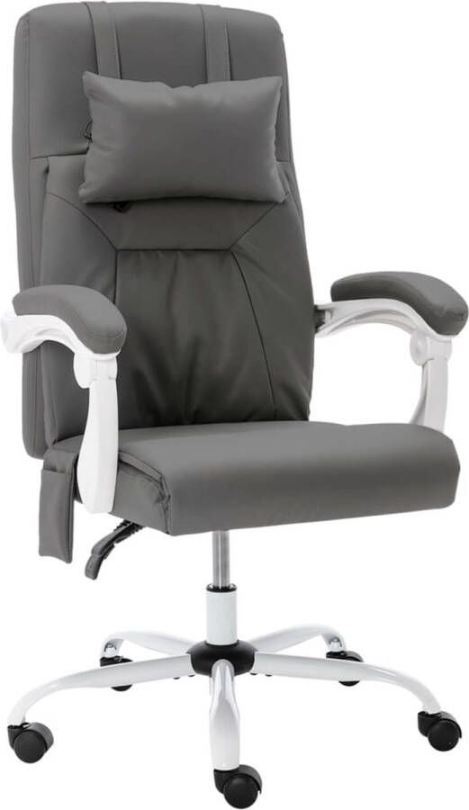 The Living Store Kantoorstoel Luxe Zwart Ergonomisch Massage- en Ligfunctie Verstelbaar USB Massage 60x64x112-121 cm Kantoorstoel Ergonomische Stoel Massage Stoel Bureaustoel Luxe Stoel - Foto 2