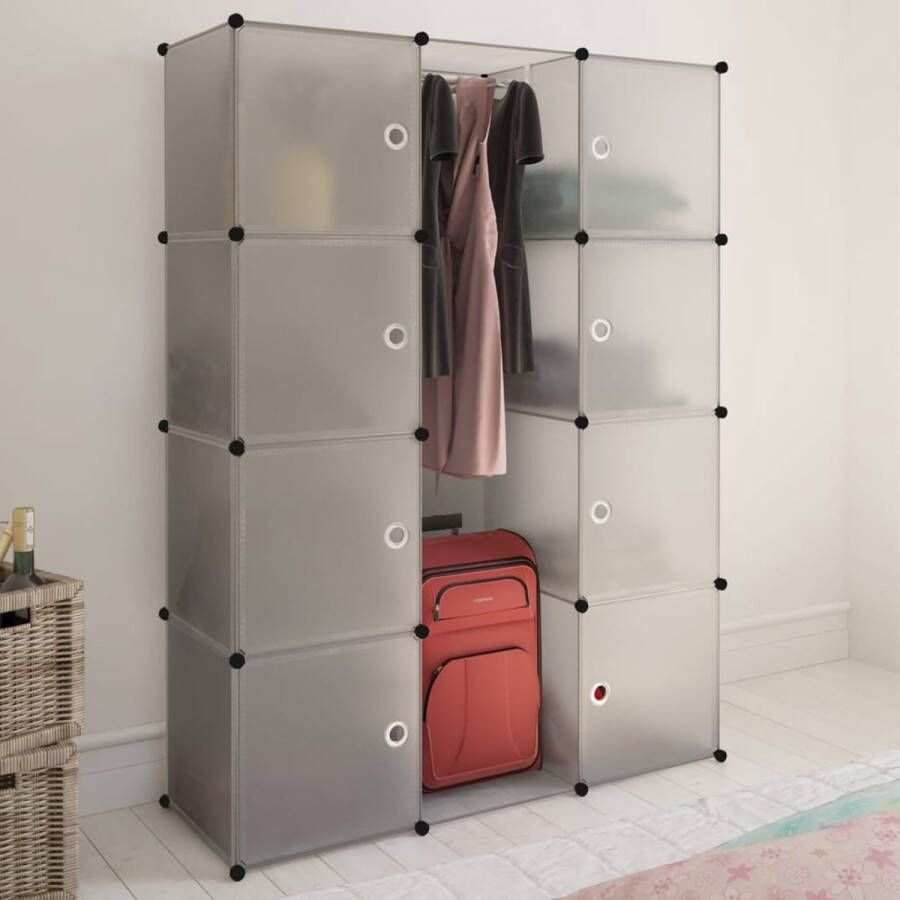 The Living Store Kast met 9 compartimenten modulair 37x115x150 cm wit Kast - Foto 2