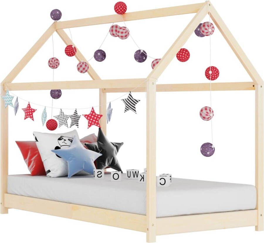 The Living Store Kinderbedframe massief grenenhout 80x160 cm Bed