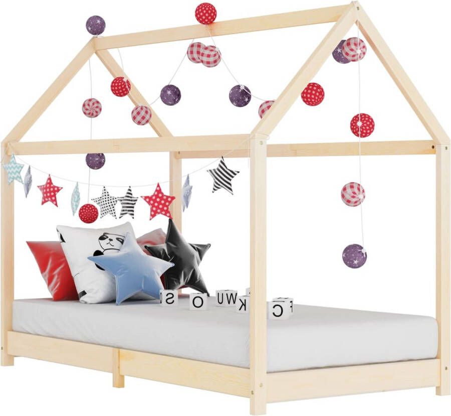 The Living Store Boomhut Bedframe Massief grenenhout 206 x 98 x 141.5 cm Geschikt voor 90 x 200 cm matras