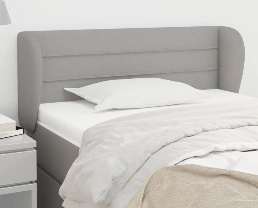 The Living Store Klassiek Hoofdbord Lichtgrijs 103 x 23 x 78 88 cm Duurzaam materiaal Hoofd Bord Hoofdkussen Beddecoratie Slaapkamers Klassiek Meubilair