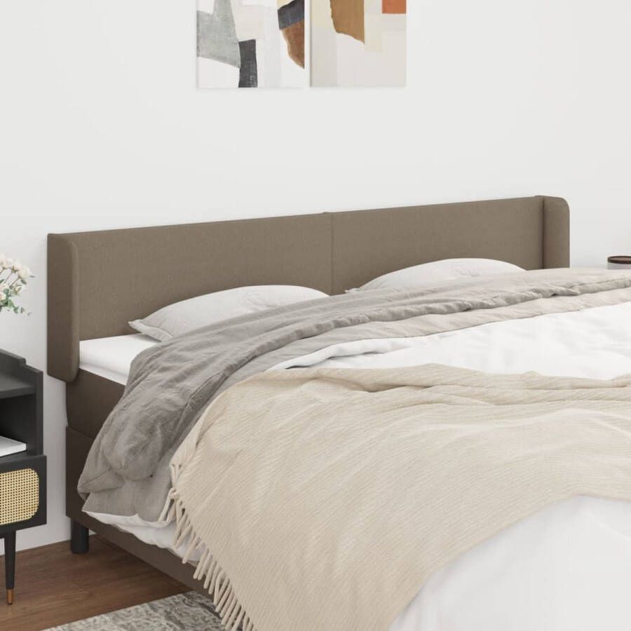 The Living Store Klassiek Hoofdbord Stof Verstelbare Hoogte Taupe 203 x 16 x 78 88 cm Klassieke Hoofdbord Stoffen Beddecoratie Taupecleur Tweepersoonsbed