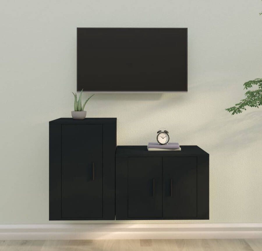 The Living Store Klassiek TV-Meubelset 57 x 34.5 x 40 cm en 40 x 34.5 x 60 cm Trendy en praktisch design - Foto 2