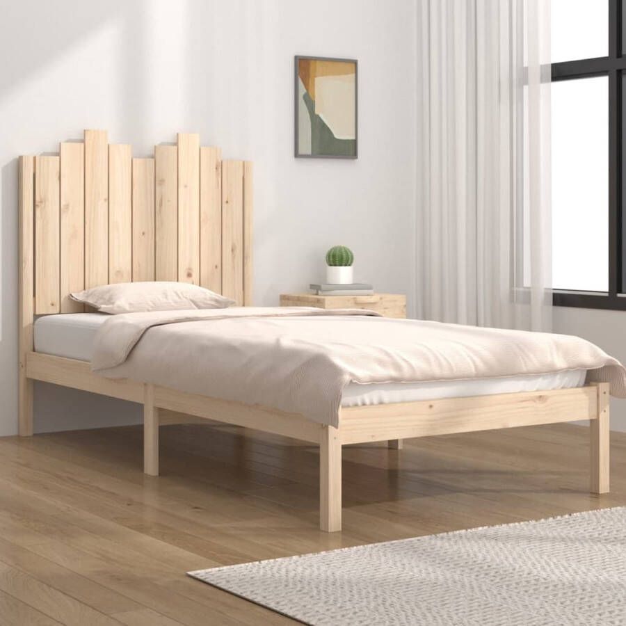 The Living Store Klassieke Houten Bedframe 195.5 x 95.5 x 110 cm Grenenhout Onbehandeld