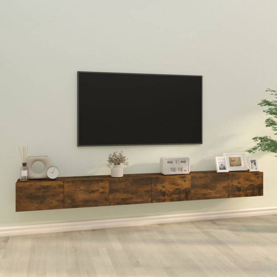 The Living Store Klassieke Tv-meubelset 100 x 30 x 30 cm Gerookt eiken - Foto 3