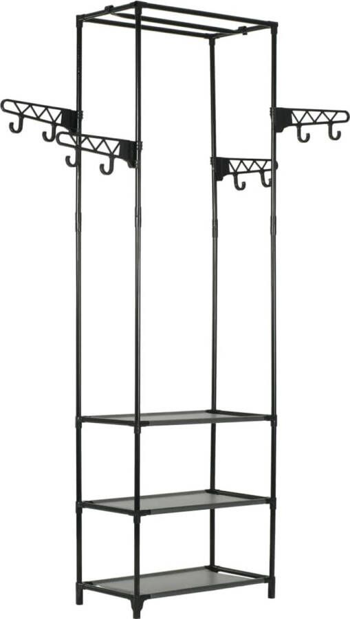 The Living Store Kledingrek Organisatie 55 x 28.5 x 175 cm Lichtgewicht en Duurzaam Kledingrek Kledingkast Opbergmeubel Organisatie Minimalistisch Meubilair - Foto 2