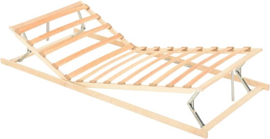 The Living Store Lattenbodem 13 latten verstelbaar hoofd en voeteinde 100x200 cm Bed