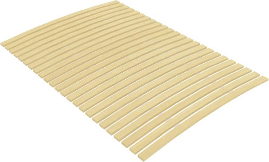 The Living Store Lattenbodem 200 x 120 cm massief populierenhout Lattenbodem Houten Lattenbodem Lattenbodems Bedbodem Populier Hout