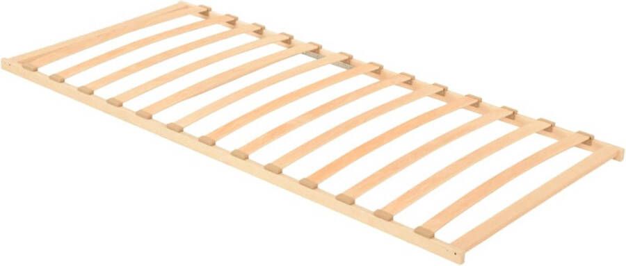 The Living Store Lattenbodem Beukenhout 195x90x5 cm Antraciet Lattenbodem Bedbodem Houten Lattenbodem Beukenhouten Lattenbodem Tweepersoons Bedbodem