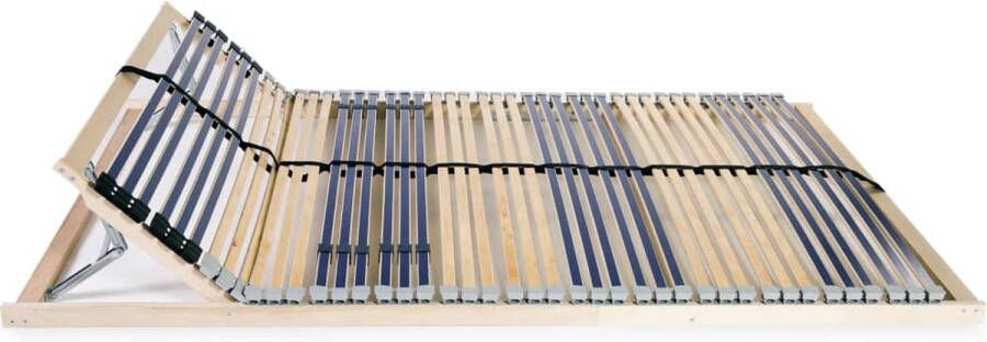 The Living Store Lattenbodem met 42 latten 7 zones 100x200 cm Lattenbodem Houten Bedbodems Bedbodem Met Hoofdbordverstelling Lattenbodem 100x200 Comfortabele Bedbodem