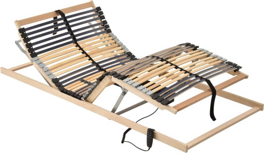 The Living Store Lattenbodem Elektrisch 195 x 70 x 10 cm 7 zones Verstelbaar Met Motor Elektrische Lattenbodem Elektrisch Verstelbaar Bed Lattenbodem 7 Zones Houten Lattenbodem Bedbodems