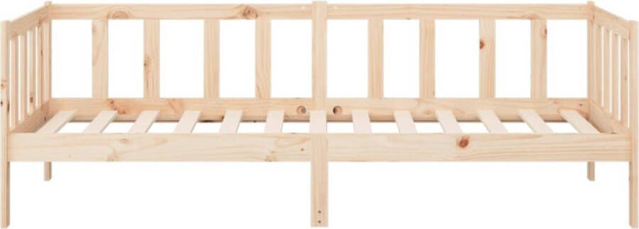 The Living Store Logeerbed Grenenhout 203.5 x 85.5 x 66 cm Massief 3-zijdig bedhek Gelat ontwerp Veelzijdig Extra opbergruimte Logeerbed Slaapbank Grenenhout Bed Met Bedhek Multifunctioneel Bed - Foto 3