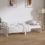 The Living Store Slaapbank 80x200 cm massief grenenhout wit Slaapbank Slaapbanken Bedbank Bed Bedframe Houten Bedframe Bedbodem Logeerbed Slaapmeubel Ledikant Bedbanken - Thumbnail 2