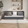 The Living Store Slaapbank 90x190 cm massief grenenhout grijs Slaapbank Slaapbanken Bedbank Bed Bedframe Houten Bedframe Bedbodem Slaapmeubel Ledikant Bedbanken Bedden - Thumbnail 2