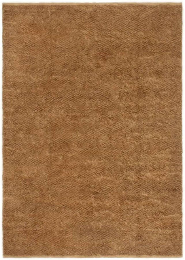 The Living Store Vloerkleed lussenpool handgemaakt 120x180 cm jute en katoen Vloerkleed Jute Vloerkleed Natuurlijkt Tapijt Hand Geweven Tapijt Living Room Decoratie