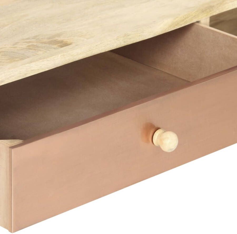 The Living Store Mangohouten Salontafel Natuurlijke Afwerking 118 x 57 x 45 cm Met lade - Foto 2