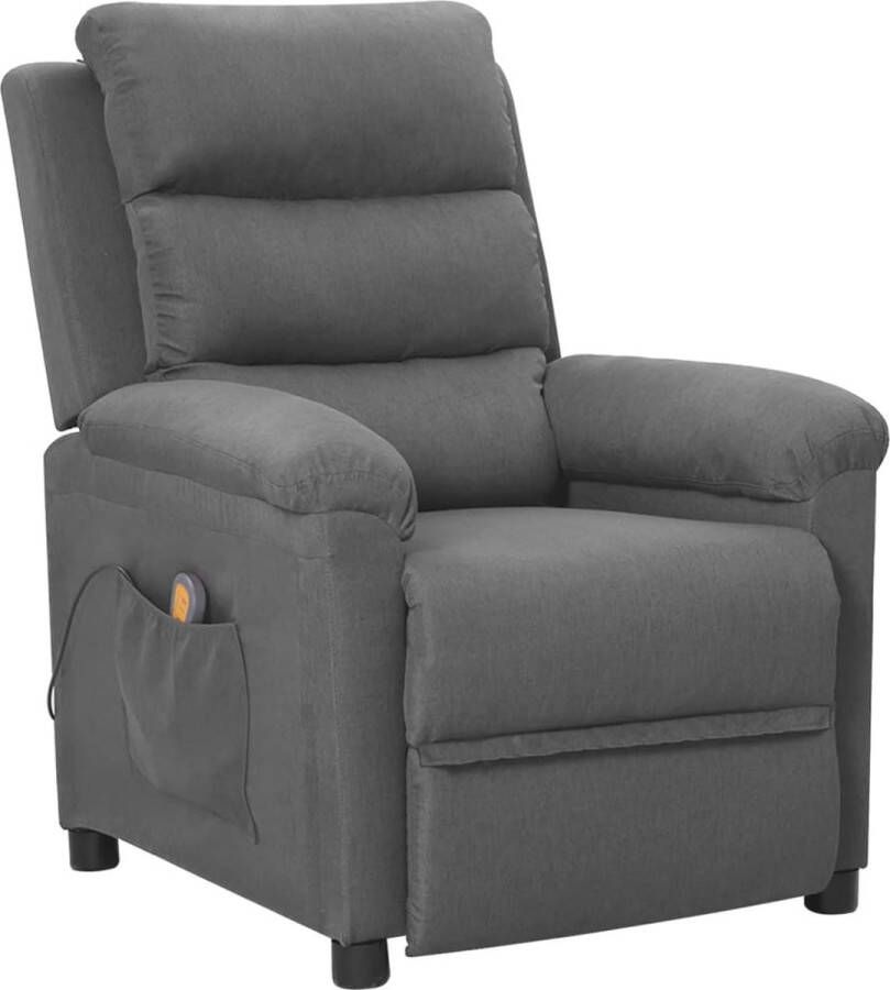 The Living Store Massagefauteuil Verstelbaar 6-punts trillingsmassage Lichtgrijs 74x92x101.5 cm Massagestoel Elektrische Massagestoel Relaxstoel Lounge Stoel Loungestoel - Foto 3