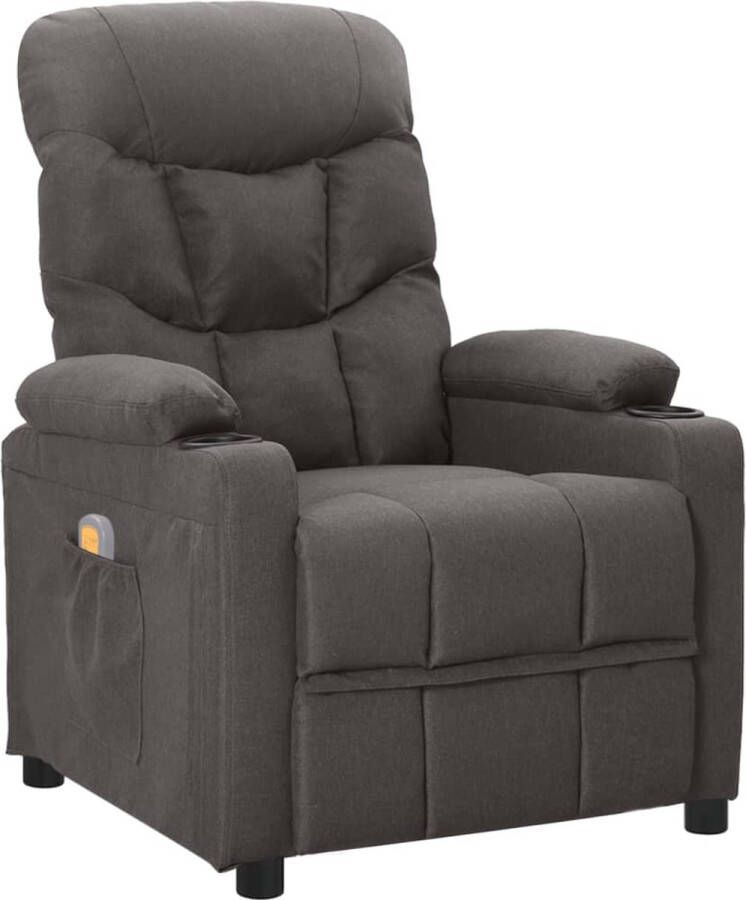 The Living Store Massagefauteuil Verstelbaar Donkergrijs 75x144x84.5cm 6-punts trillingsmassage Montage vereist Massagestoel Elektrische Massagestoel Relaxfauteuil Lounge Stoel Ergonomische Stoel - Foto 3