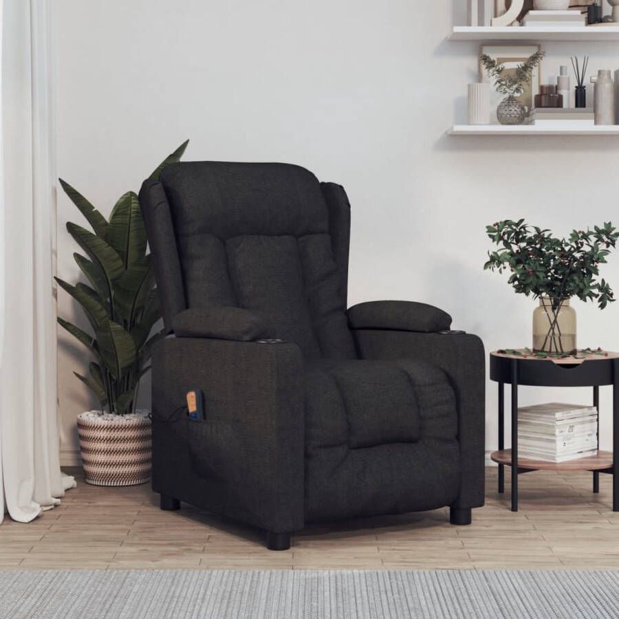 The Living Store Massagefauteuil Verstelbaar Zwart 72.5 x 96 x 99.5 cm Met Massage en Verwarming 6-punts Trillingsmassage Massagestoel Verstelbare Stoel Massage Fauteuil Relaxfauteuil Ergonomische Stoel - Foto 4