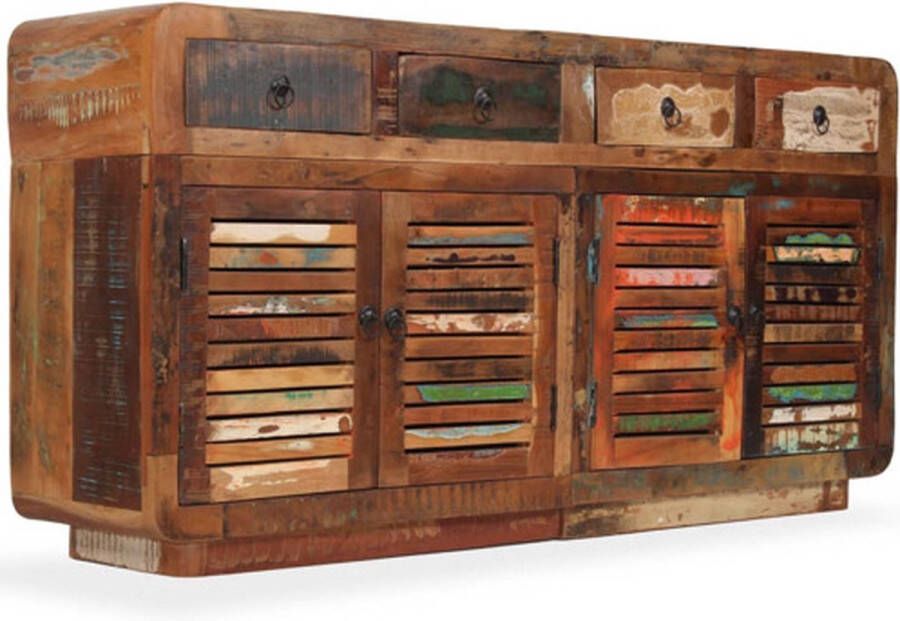 The Living Store Massief gerecycled houten dressoir 150x35x75 cm Met opbergruimte