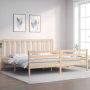 The Living Store Bedframe met hoofdbord massief hout 6FT Super King Bedframe Bedframes Bed Tweepersoonsbed Slaapkamermeubel Houten Bedframe Houten Bed Bedbodem Massief Houten Bedframe Ledikant Bedframe Met Hoofdeinde - Thumbnail 1