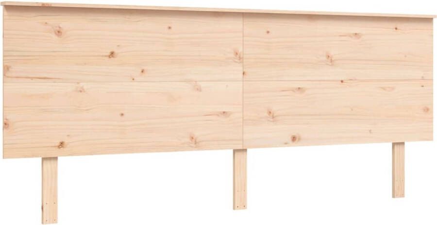 The Living Store Massief Grenenhouten Bedframe 205.5 x 205.5 x 82.5 cm Multiplex Lattenbodem