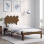 The Living Store Bedframe met hoofdbord massief hout honingbruin 90x200 cm Bedframe Bedframes Bed Eenpersoonsbed Slaapkamermeubel Houten Bedframe Houten Bed Bedbodem Massief Houten Bedframe Ledikant Bedframe Met Hoofdeinde - Thumbnail 1