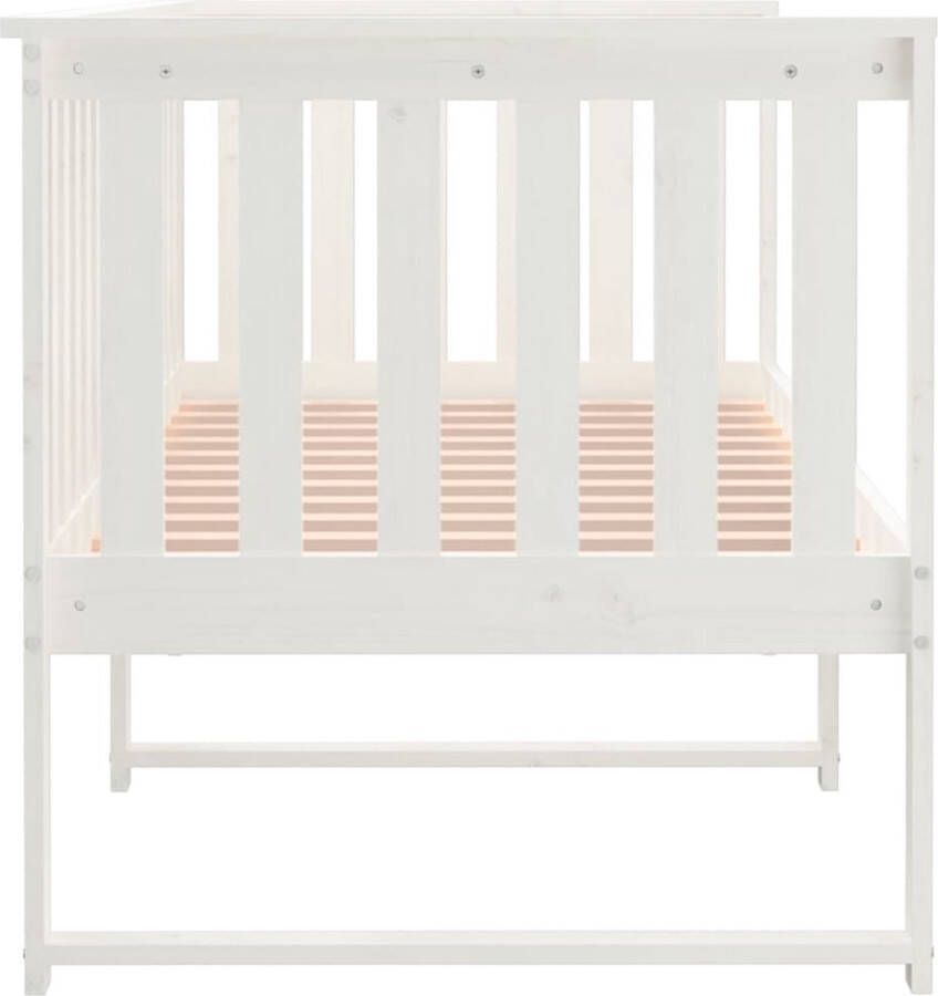 VidaXL The Living Store massief grenenhouten slaapbank wit 197 x 81 x 90 cm zonder matras