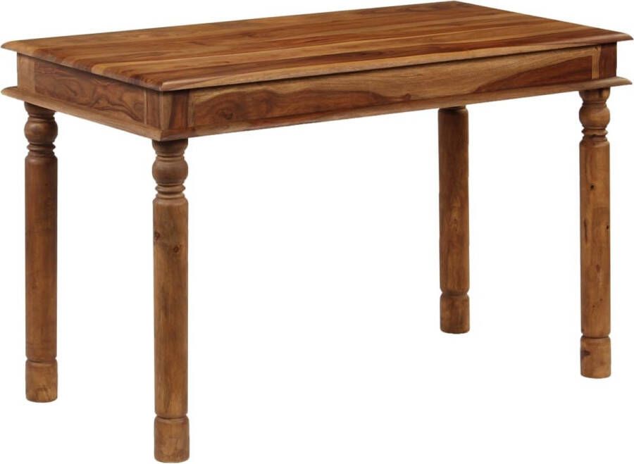 The Living Store Massief Sheeshamhouten Eettafel 120 x 60 x 77 cm Vintage Ontwerp - Foto 2