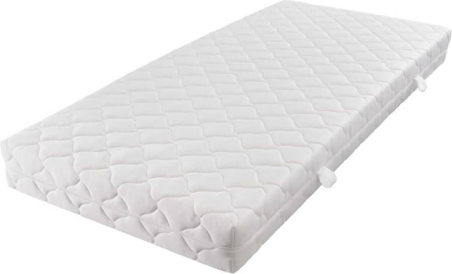 The Living Store Matras 200x120x17 cm Gewichtsverdeling Warmte-isolatie Verminder gewrichtspijn Verwijderbare hoes Polyester