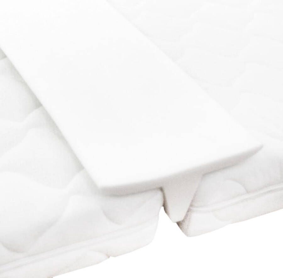 The Living Store Matraswig 25 x 200 x 8 cm Verbindt 2 matrassen Comfortabel en zacht Niet wasbaar Wit Schuim Matraswig Connecting Mattress Pad Bridge Mattress Koningssingle Bed Dubbel Bed - Foto 2