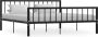 The Living Store Bedframe metaal zwart 180x200 cm Bedframe Bedframes Tweepersoonsbed Tweepersoonsbedden Bed Bedden Bedombouw Bedombouwen Frame Frames Slaapmeubel - Thumbnail 2