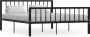 The Living Store Bedframe metaal zwart 160x200 cm Bedframe Bedframes Tweepersoonsbed Tweepersoonsbedden Bed Bedden Bedombouw Bedombouwen Frame Frames Slaapmeubel - Thumbnail 2