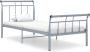 The Living Store Bedframe metaal grijs 100x200 cm Bedframe Bed Frame Bed Frames Bed Bedden Metalen Bedframe Metalen Bedframes 1-persoonsbed 1 - Thumbnail 2