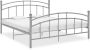 The Living Store Bedframe metaal grijs 140x200 cm Bedframe Bedframes Tweepersoonsbed Tweepersoonsbedden Bed Bedden Bedombouw Bedombouwen Frame Frames Slaapmeubel - Thumbnail 2