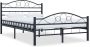 The Living Store Metalen Bedframe Staal 210x127x85 cm Zwart - Thumbnail 1