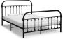 The Living Store Bedframe metaal zwart 120x200 cm Bedframe Bedframes Tweepersoonsbed Tweepersoonsbedden Bed Bedden Bedombouw Bedombouwen Frame Frames Slaapmeubel - Thumbnail 2