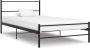 The Living Store Bedframe metaal zwart 100x200 cm Bedframe Bedframes Eenpersoonsbed Eenpersoonsbedden Bed Bedden Bedombouw Bedombouwen Frame Frames Slaapmeubel - Thumbnail 2