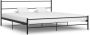 The Living Store Bedframe metaal zwart 200x200 cm Bedframe Bedframes Tweepersoonsbed Tweepersoonsbedden Bed Bedden Slaapkamermeubel Slaapkamermeubelen Slaapkamermeubels Slaapkamermeubilair - Thumbnail 2